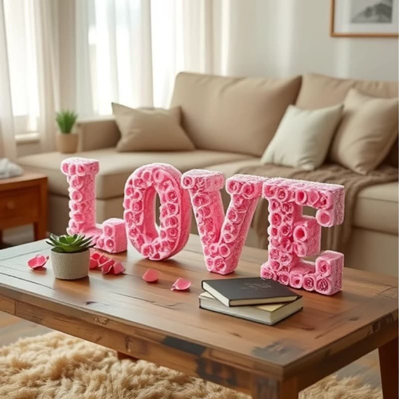 Rose Letter Aromatherapy Candle Silicone Mold DIY Cake Heart Chocolate Silicone Mold Decoration