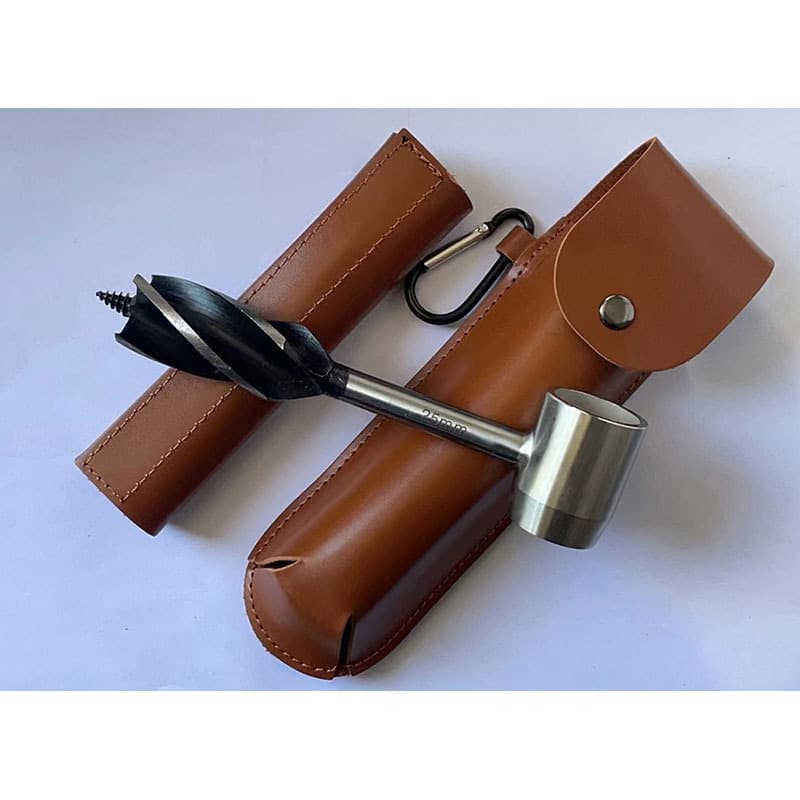 Outdoor Multi-functional Woodworking Hand Drill Survival Drilling Tool Hand Twist Support Rod Drill Hardwood Punching Tool