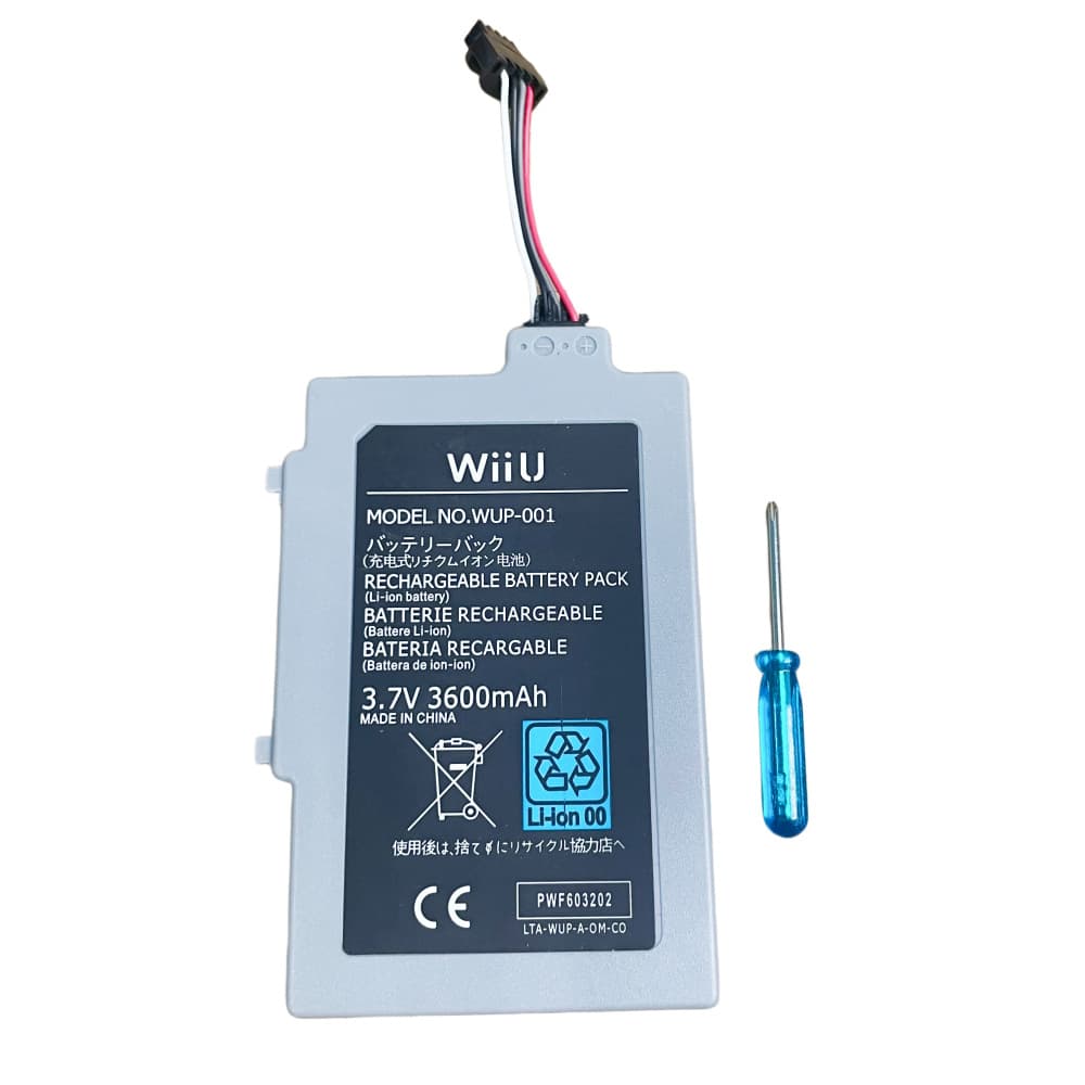 Suitable for Wii U Controller Battery Wiiupad-001, the Controller Has Built-In 3600mAh Capacity Wii U Battery