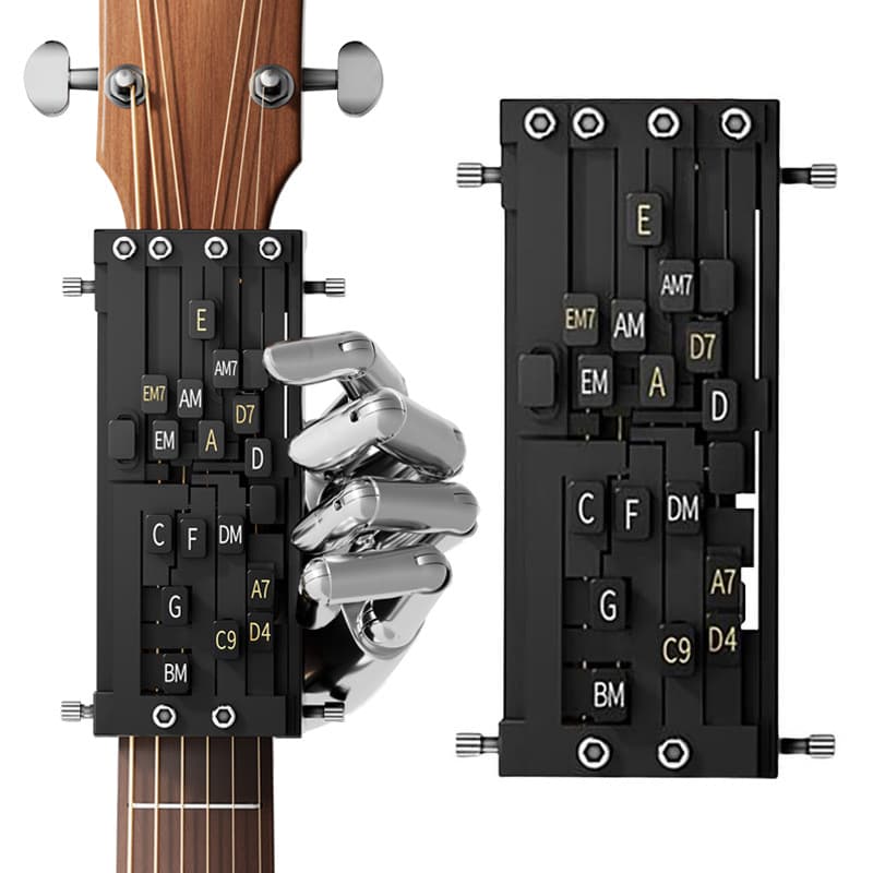 Guitar Practice Aid for Folk Guitar Chord Playing, One-Key Automatic Chord Mode for Beginners to Play Instantly