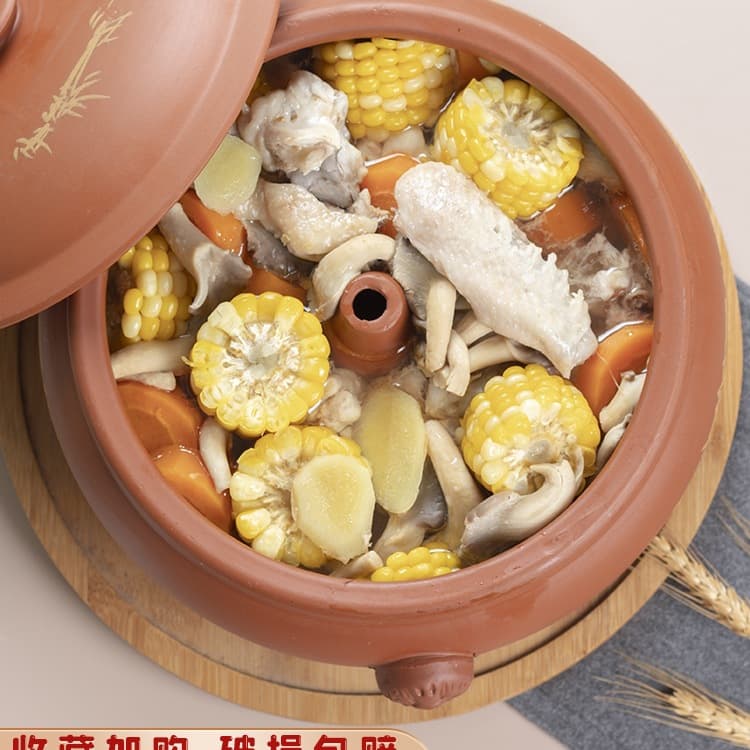 Yunnan Jianshui Steamer Pot Steam Casserole Steamer Chicken Pot for Home Use Set, Commercial Ceramic Non-Zisha Sweating Chicken Pot