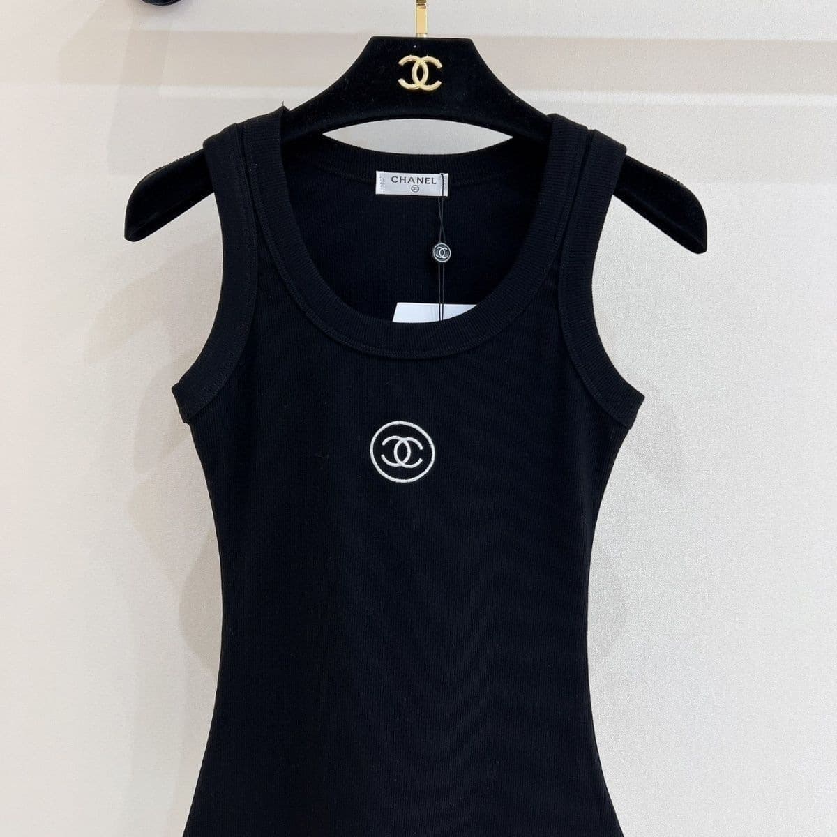 Trendy Summer Design Black Two-Piece New Camisole Vest Outerwear Short Sleeveless American Style Top Base Layer