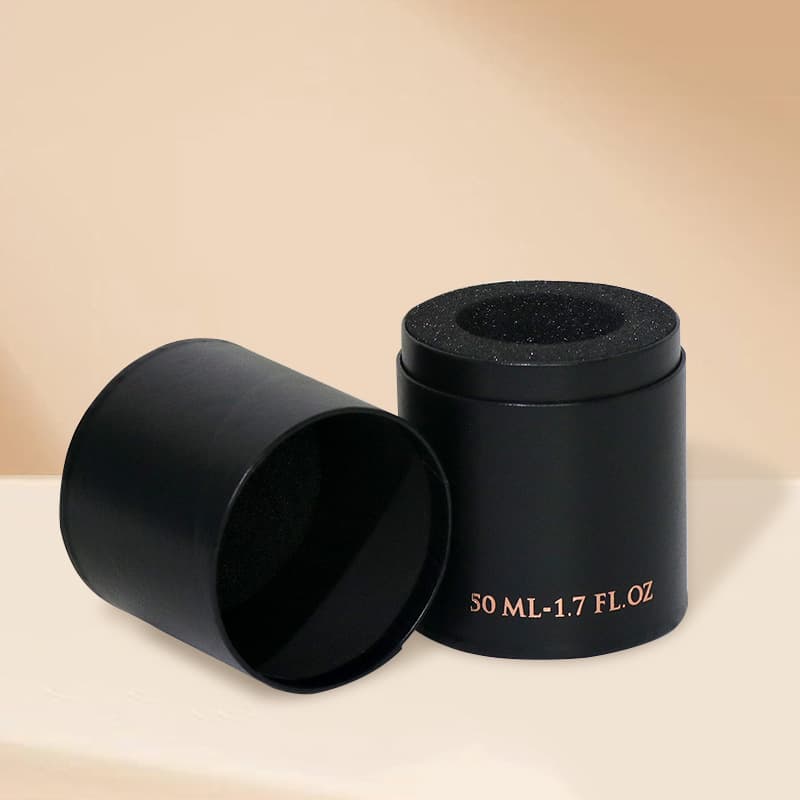 FSC Certified Factory Custom Cylindrical Packaging Box for Cosmetics Round Gift Box Perfume Essential Oil Paper Tube Paper Canister Customization