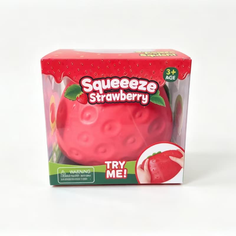 Cross-border Large Realistic Strawberry Squishy Toy Slow/Fast Rebound Stress Relief Toy Viral Decompression Toy Wholesale