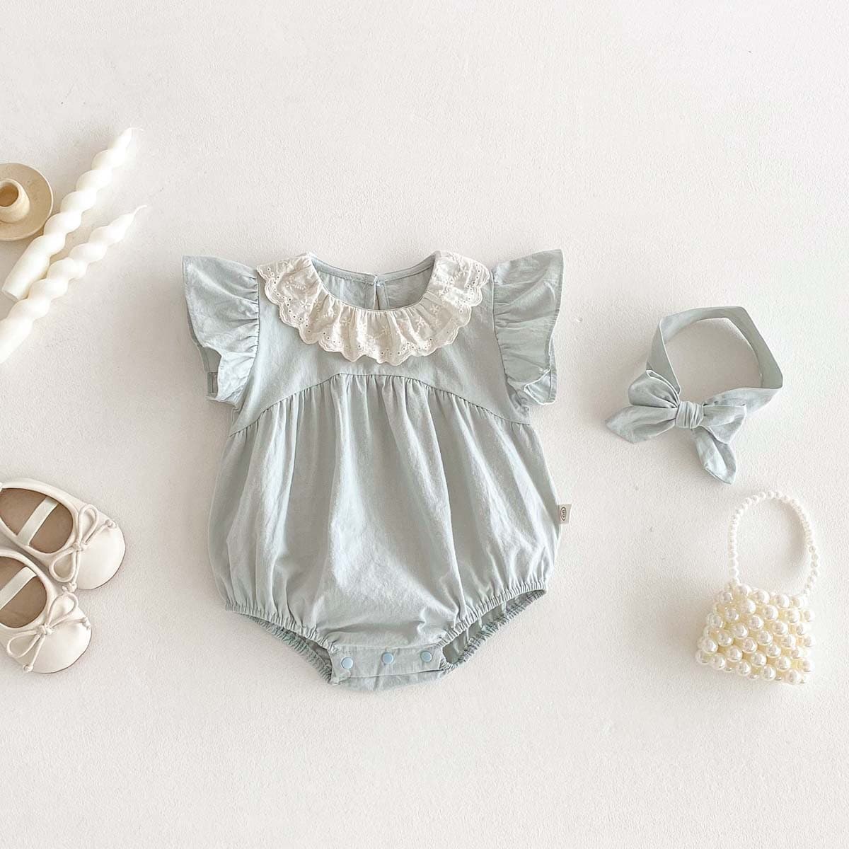 Infant Summer Clothes Baby Girl Romper Newborn Full Month Princess Bodysuit Thin Outdoor Crawling Clothes