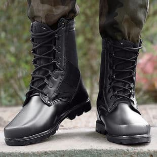 New Style Men's Martin Boots Outdoor Hiking Shoes Breathable Men's Boots Men's Shoes Shock-Absorbing Security Training Wool Men's Boots