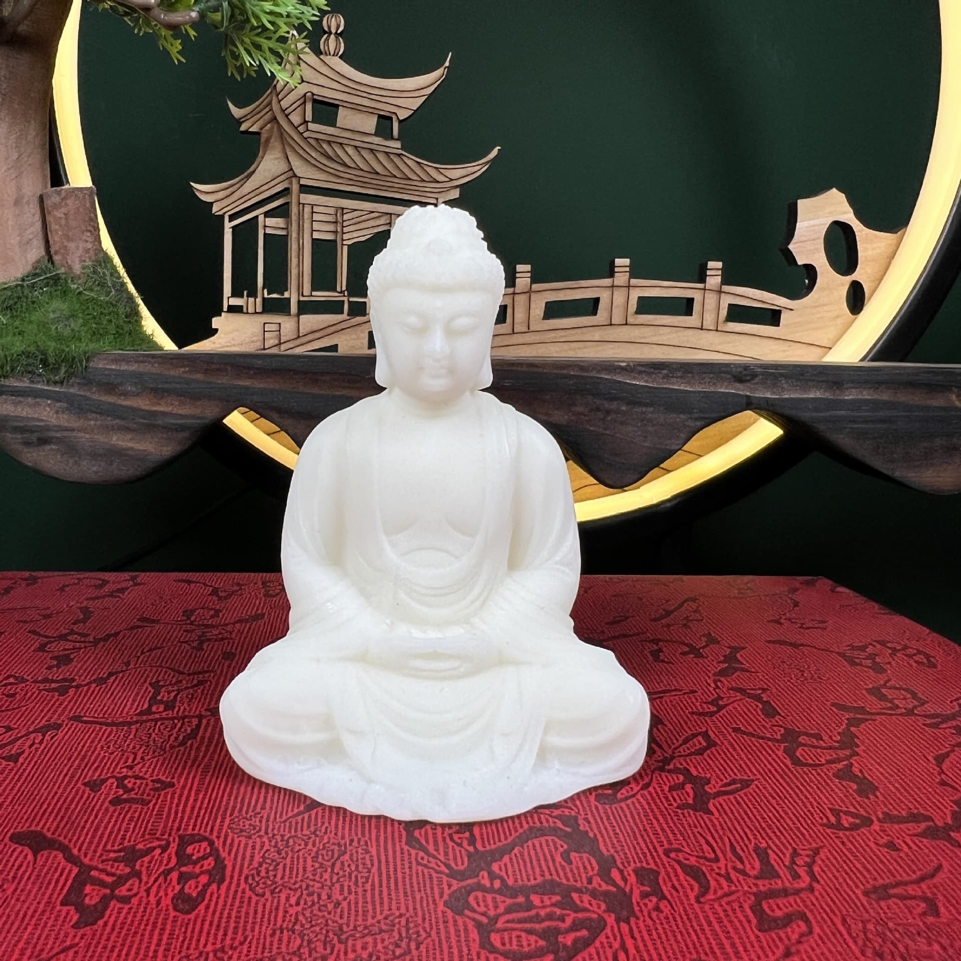 Tagua Nut Bodhi Fruit Big Sun Tathagata Buddha Guanyin Buddha Statue for Worship Shakyamuni Buddha Car Ornament Decoration Gift