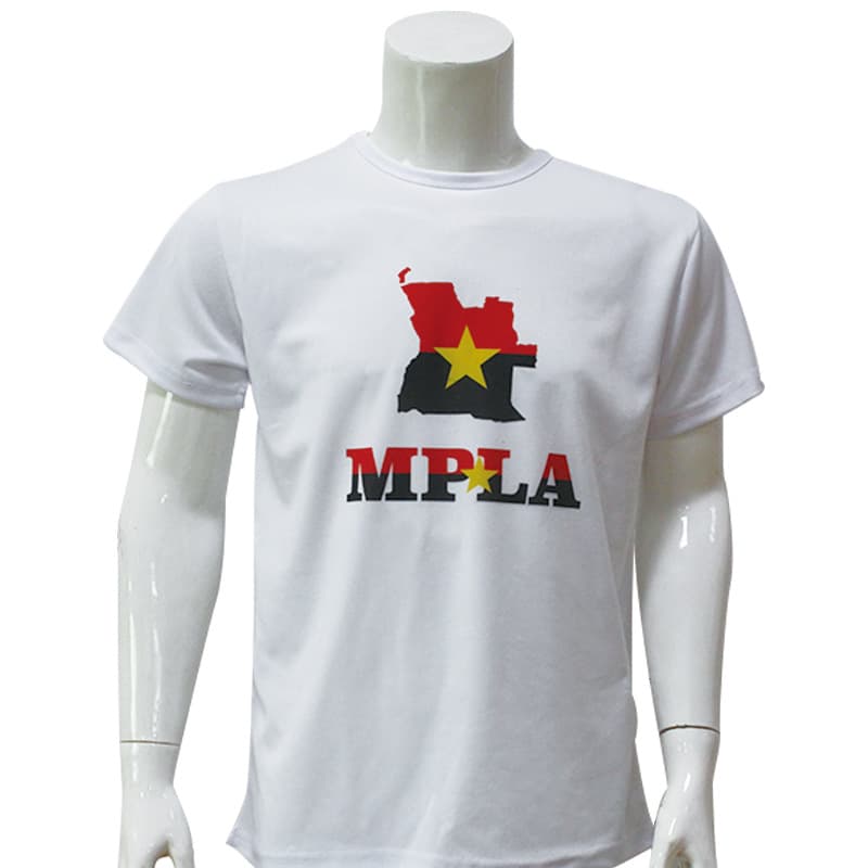Cross-border Angola election shirt advertising shirt cultural shirt polyester quick-drying bird's eye fabric short-sleeved election voting T-shirt