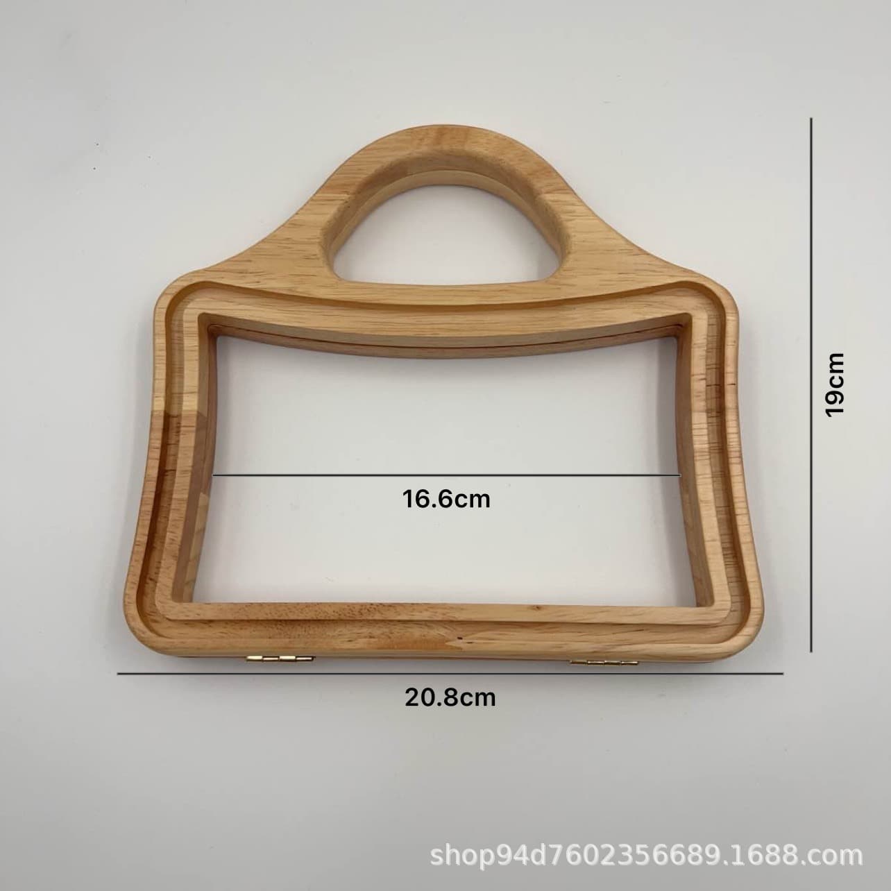 Handmade DIY square log color gold bag accessories, wooden clips, trendy plastic-coated box wooden frame, dinner bag wood
