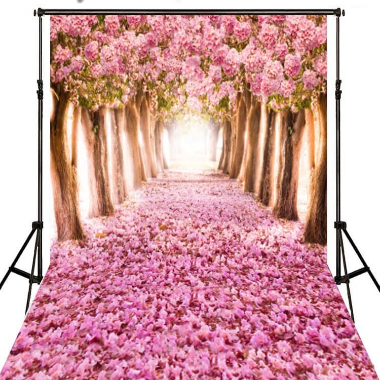 Valentine's Day Landscape Flower Tree Theme Photography Background Cloth Studio Bulk Supply Scenic Backdrop Board