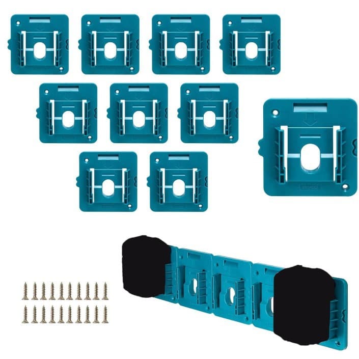 Makita 18V Battery Holder Wall Mount Bracket with Black Screws