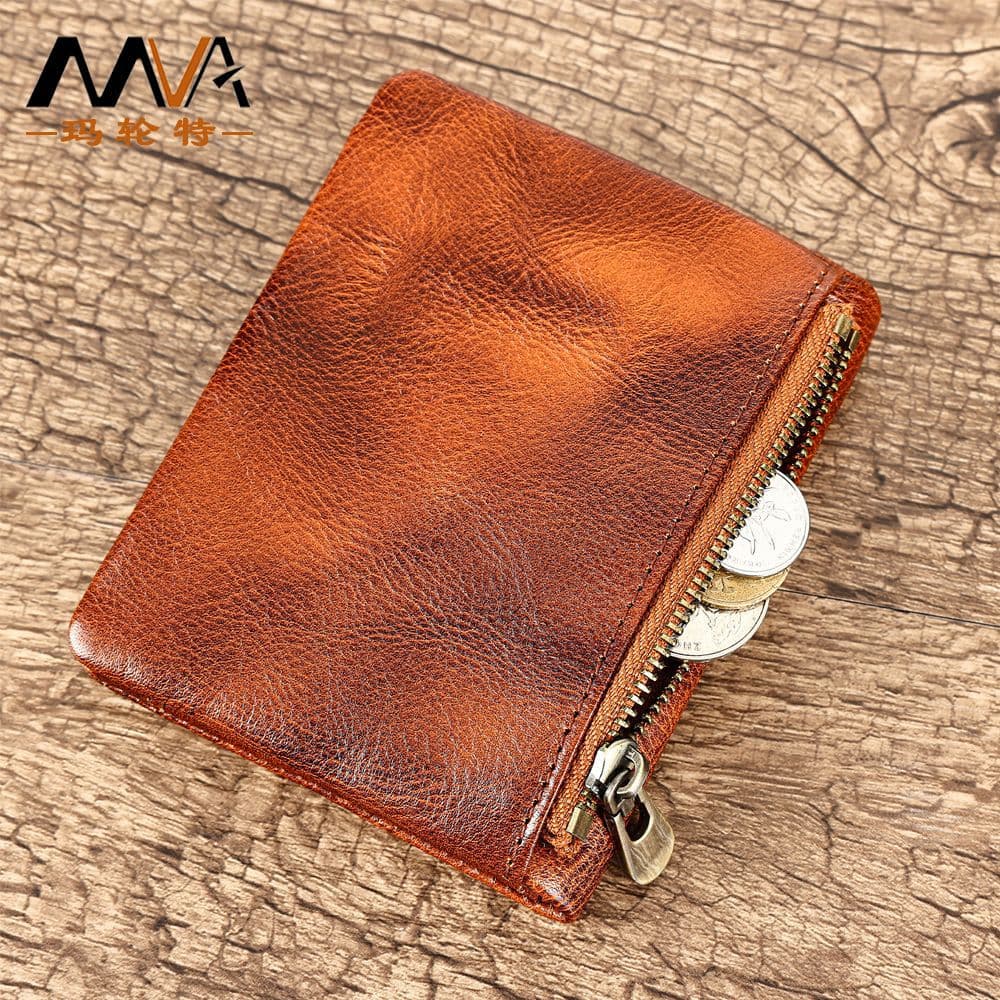 Genuine Leather Vintage Minimalist Storage Bag Top-Layer Cowhide Versatile Coin Purse for Men and Women Handheld Mini Card Holder Wholesale