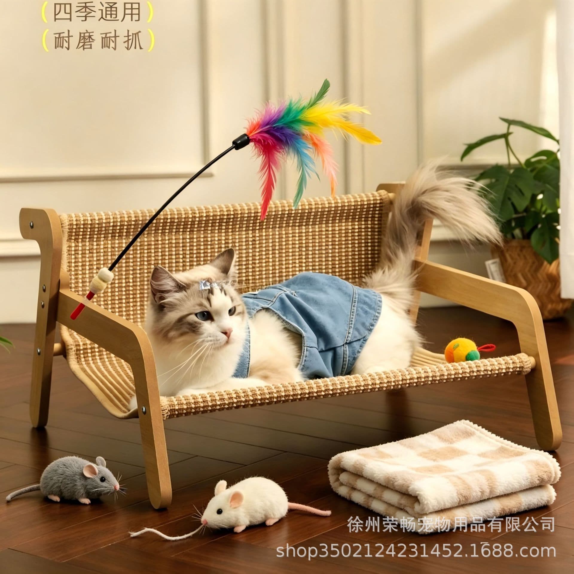 Sisal Cat Scratcher Board Durable Low-Lint Large Cat Scratch Pad Cat Bed Cat Sofa Integrated Furniture Protect Cat Supplies