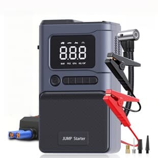 Cross-border Car Emergency Jump Starter with Tire Inflator, Portable Power Bank Battery Booster