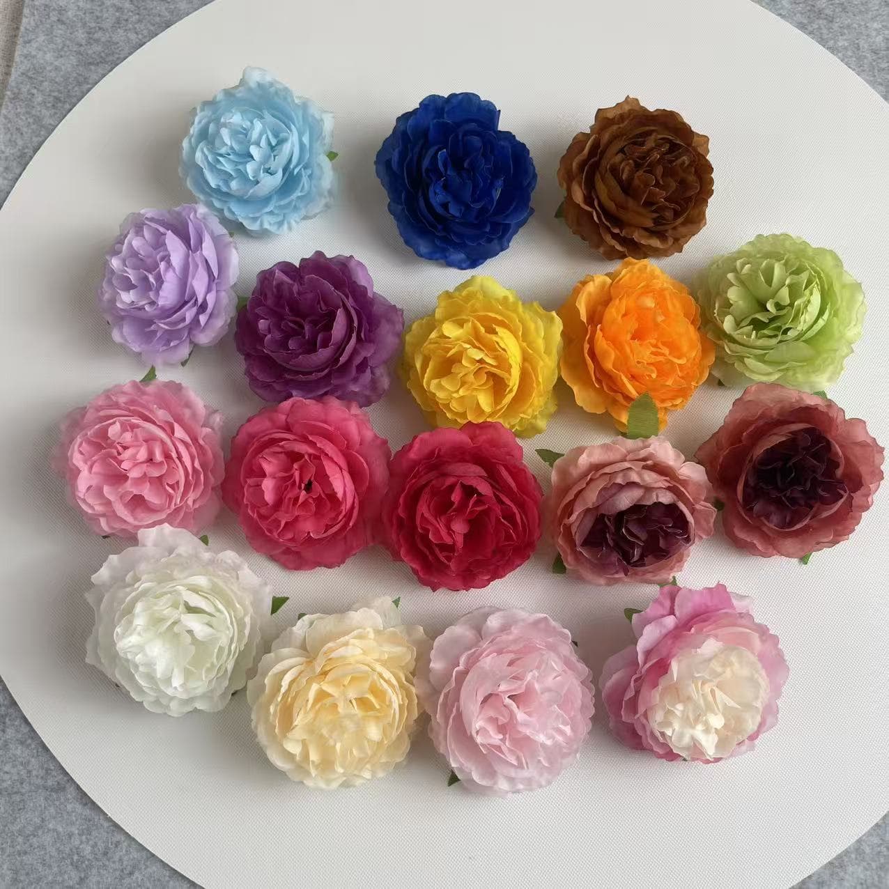 Simulated peony flowers, peony flower heads, wedding simulation flower gift box accessories, fake flower hairpins, hairpins, clothing flower accessories