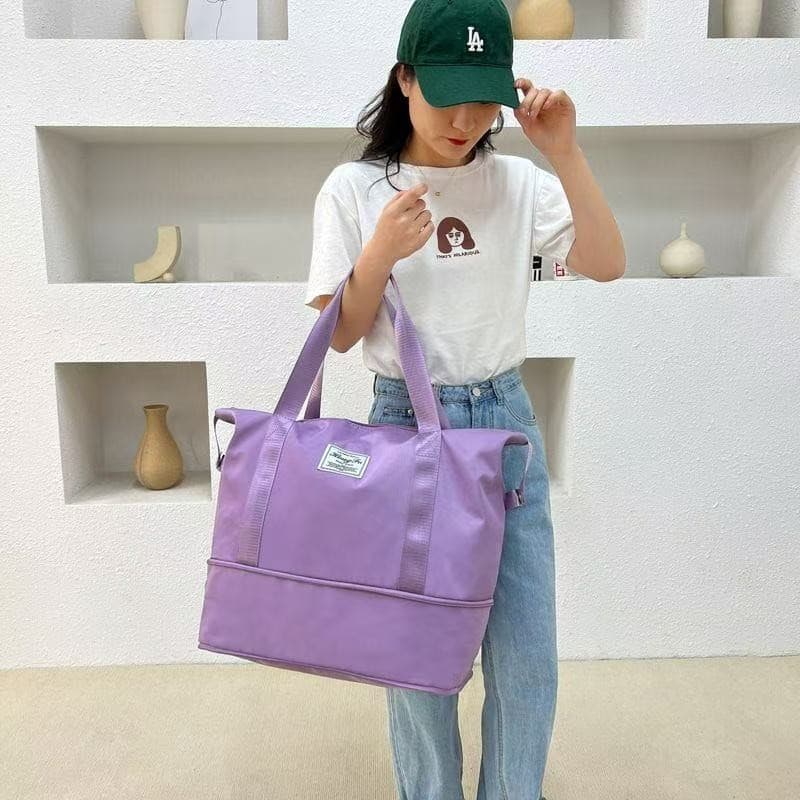 Lightweight Casual Travel Bag, Trendy Sleeve for Luggage, Large Capacity Ins Style Bag, Wet-Dry Separation Sports Gym Bag