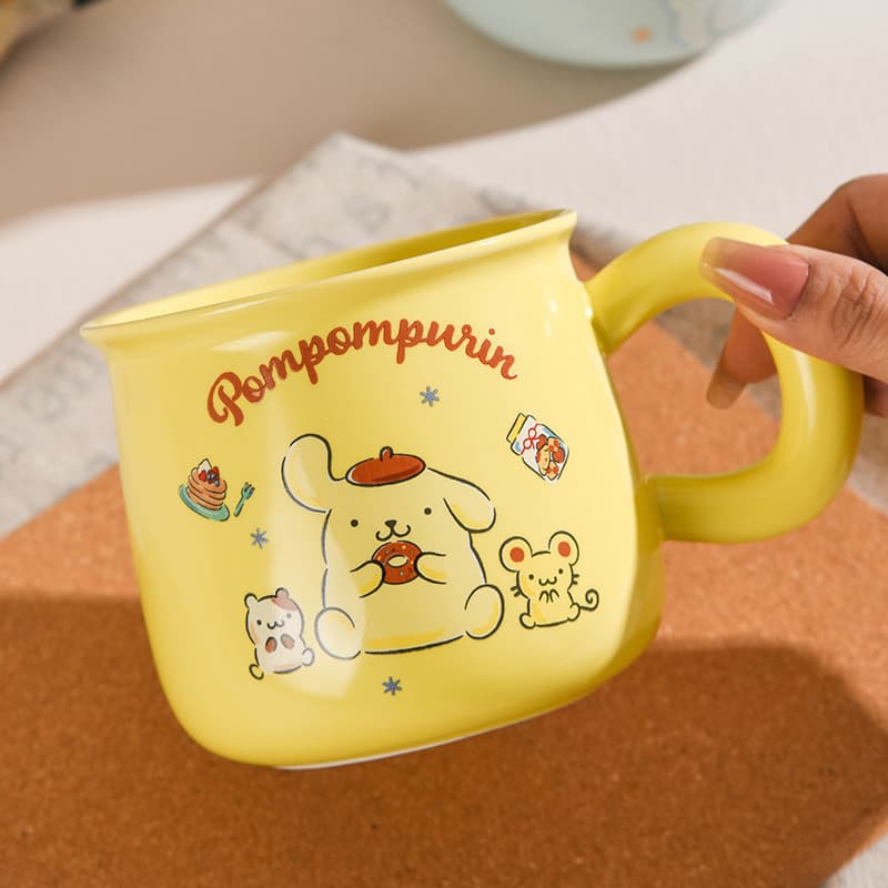 Pudding dog ins cute Sanrio cartoon children's ceramic mug high-looking dormitory girl office Japanese style