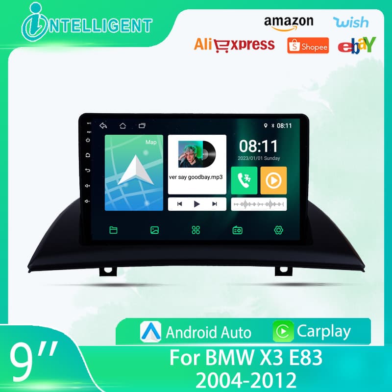 Compatible with BMW X3 E83 2004-2012 Android Central Control GPS In-Car Navigation / Smart Bluetooth CarPlay