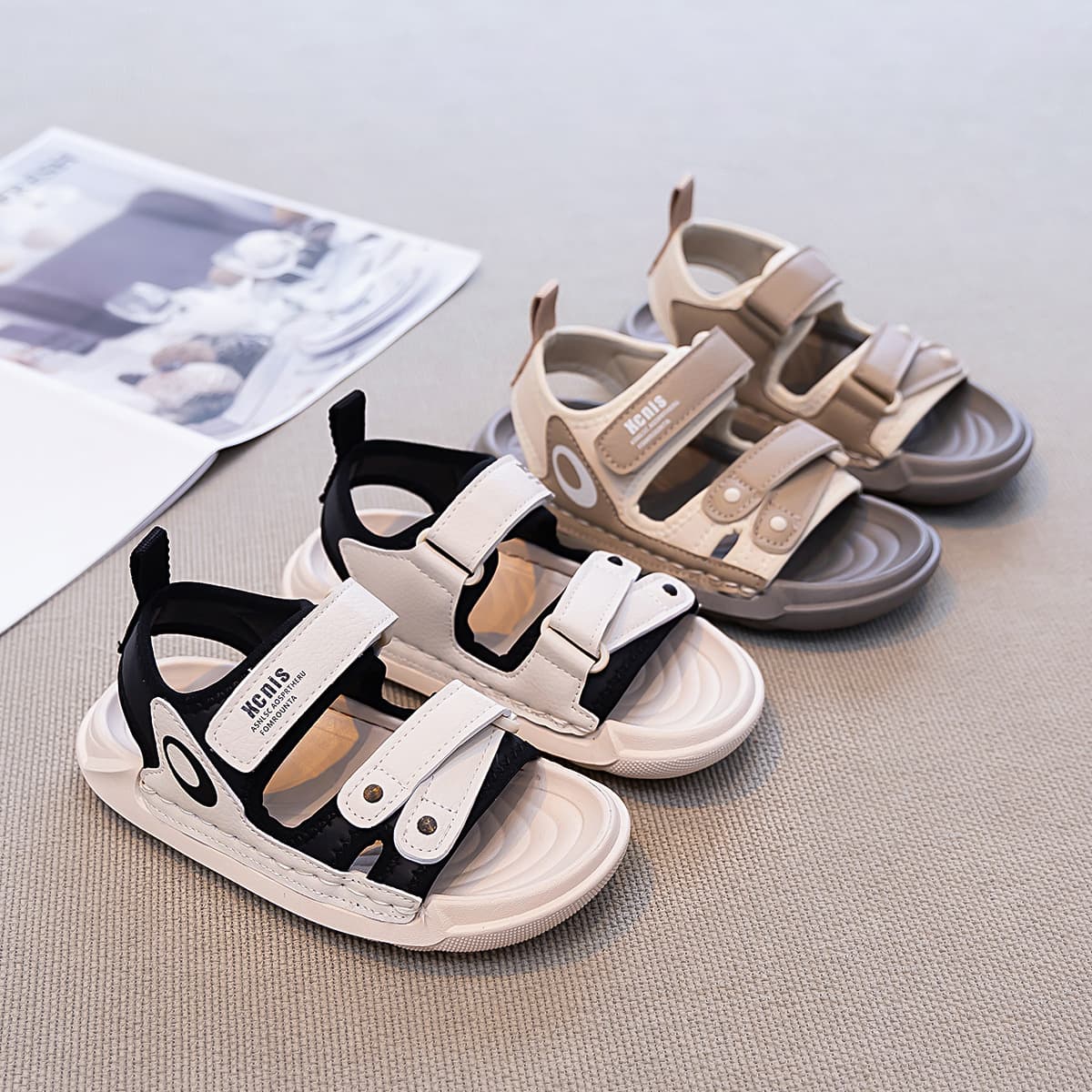 Children's Sandals Boys Summer 2026 New Soft Sole Casual Sports Beach Sandals Anti-Slip for Big and Middle Boys