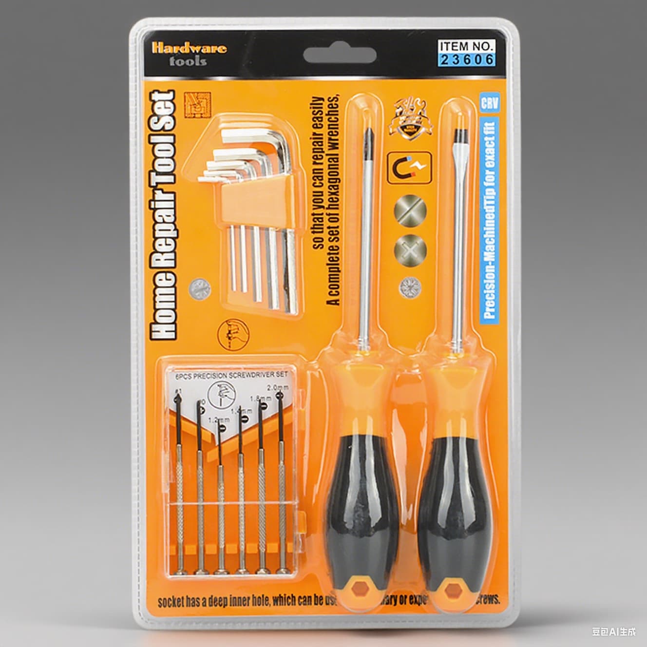 Tool Kit Set Blister Pack Household Repair Combination Tools Screwdriver Hammer