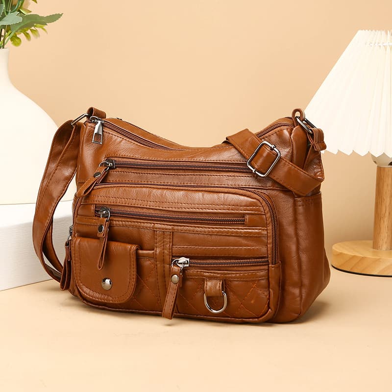 Mother Bag 2025 New Fashion Middle-aged Women Bag Shoulder Crossbody Bag Soft Leather Women Shoulder Bag