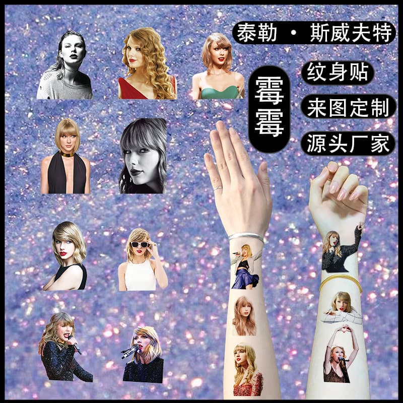 Taylor Swift Concert Tattoo Stickers Waterproof Long-lasting Support Fan Art Body Decal Vinyl Patch Work Home Decor