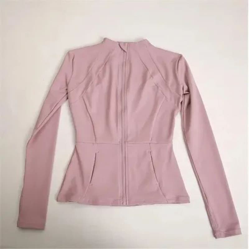 Running Jacket Yoga Wear Stand Collar Zipper Sports Women Outdoor Breathable Tight Fitness Jacket Long Sleeve Factory Wholesale
