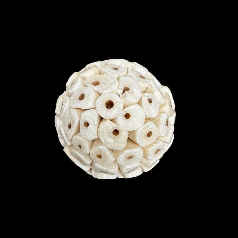 Custom-made | Natural pith ball, handcrafted parrot ball, bird chew toy, daily entertainment pith ball
