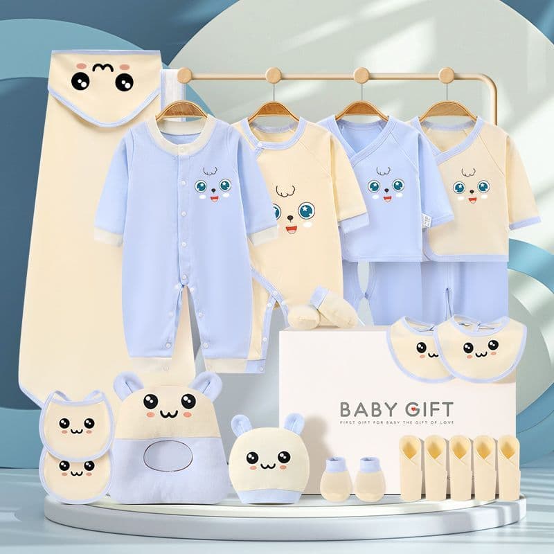 Baby Cotton Outfit Set Newborn Gift Box Complete Essentials for Infants and Toddlers Full Moon Gift