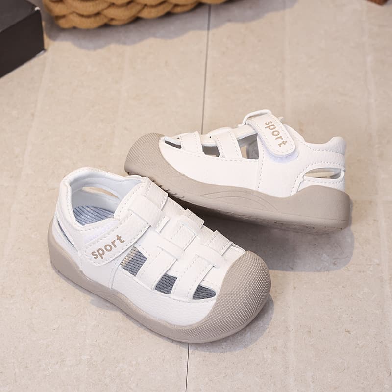 Baby Walking Sandals Summer Soft Sole Non-Slip Infant Crocs with Velcro Boys Girls Toddler Hollow Shoes Wholesale