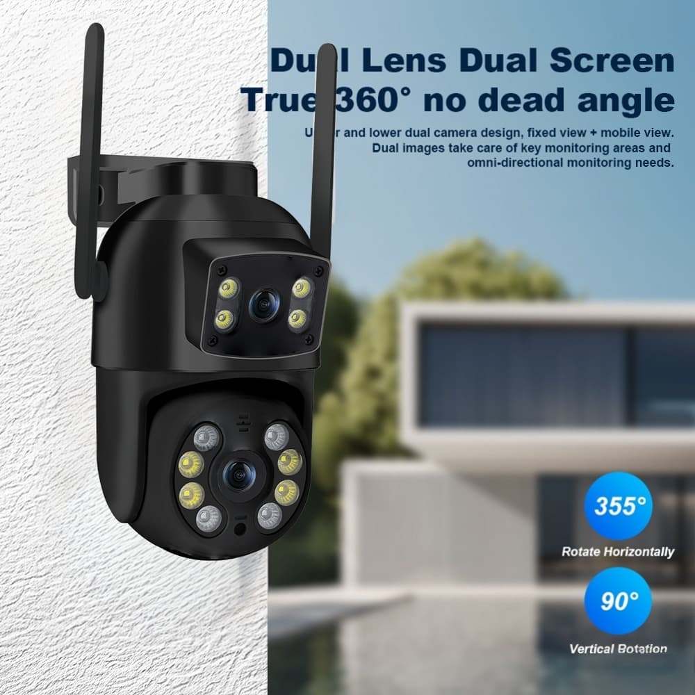 Cross-scope, WiFi security camera, automatic detection, 360-degree panoramic view, waterproof remote camera