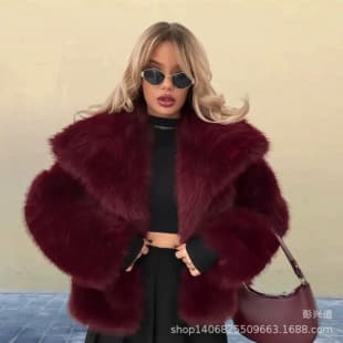 2026 European-American Faux Fur Coat, Faux Fur Jacket, Versatile Style, Short Length