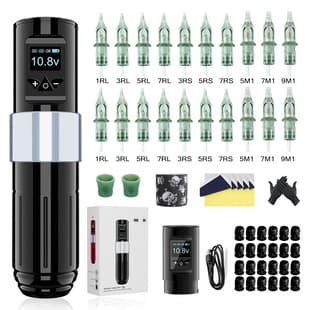 Tuffking Second Generation Battery Pen Tattoo Equipment Brushless Motor Machine for Lining and Shading Large Screen Display All-in-One