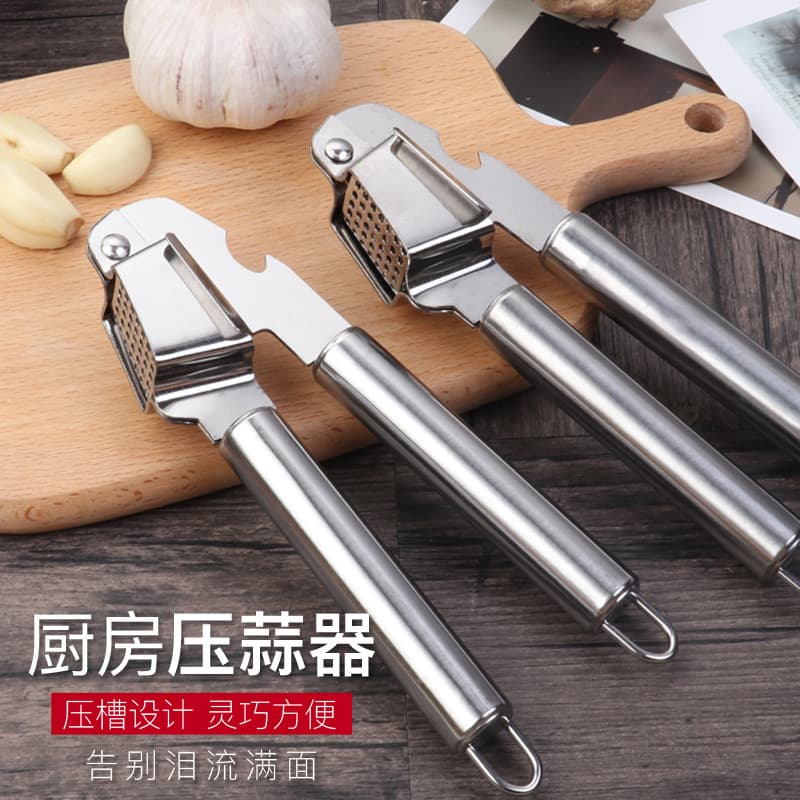 Factory Wholesale Stainless Steel Garlic Press Home Garlic Mincer Manual Garlic Crusher Creative Kitchen Tool