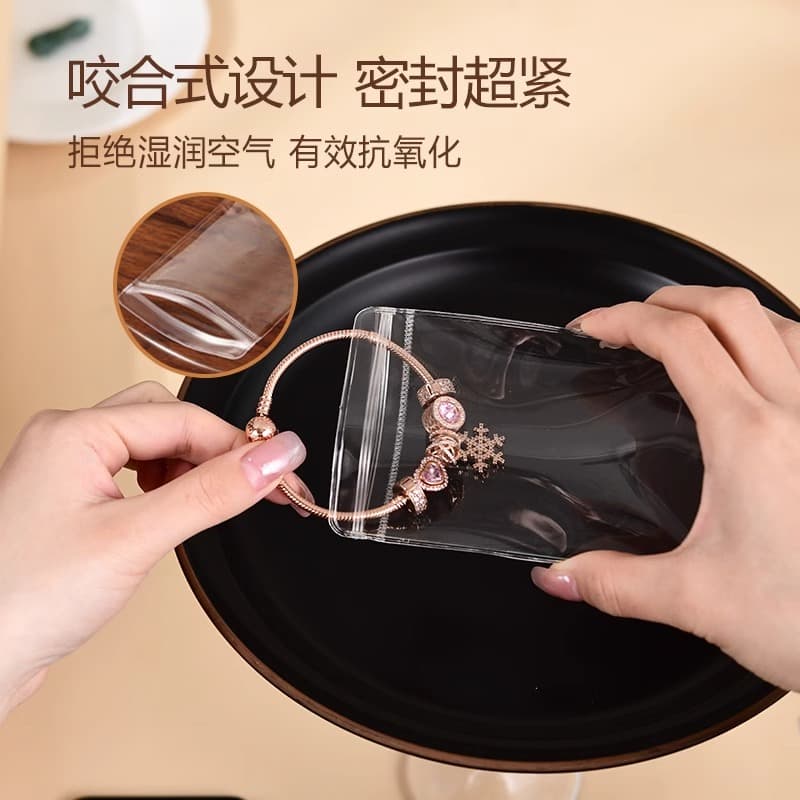 Jewelry Sealed Anti-Oxidation PVC Self-Sealing Bag Transparent Sealed Packaging Bag Flower Tea Plastic Bag