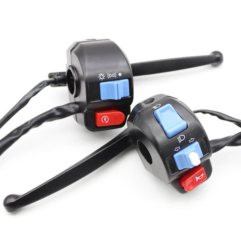 Electric motorcycle scooter handlebar switch assembly for headlight, horn, and turn signals, compatible with Xiaoshuai, Biaoqi, Zuma, Xiaogui models
