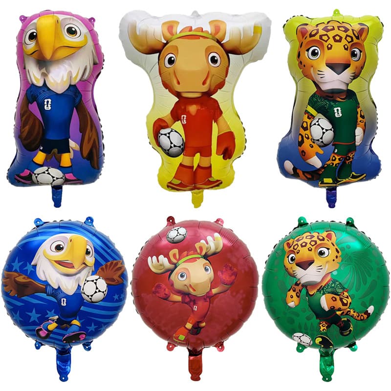 2026 Cross-Border Football US-Canada-Mexico World Cup Mascot Balloon Krachi Mapulsayu Aluminum Film Balloon