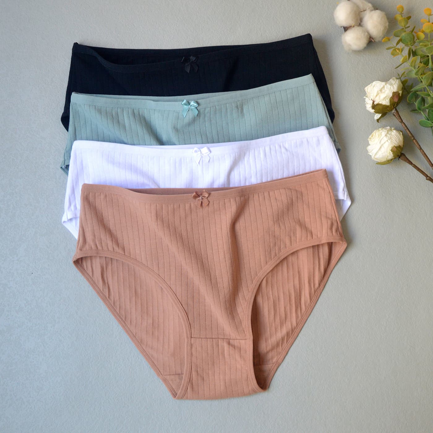 European and American cross-border women's plus size breathable shorts, women's high-waisted maternity underwear, pure cotton, middle-aged and elderly panties