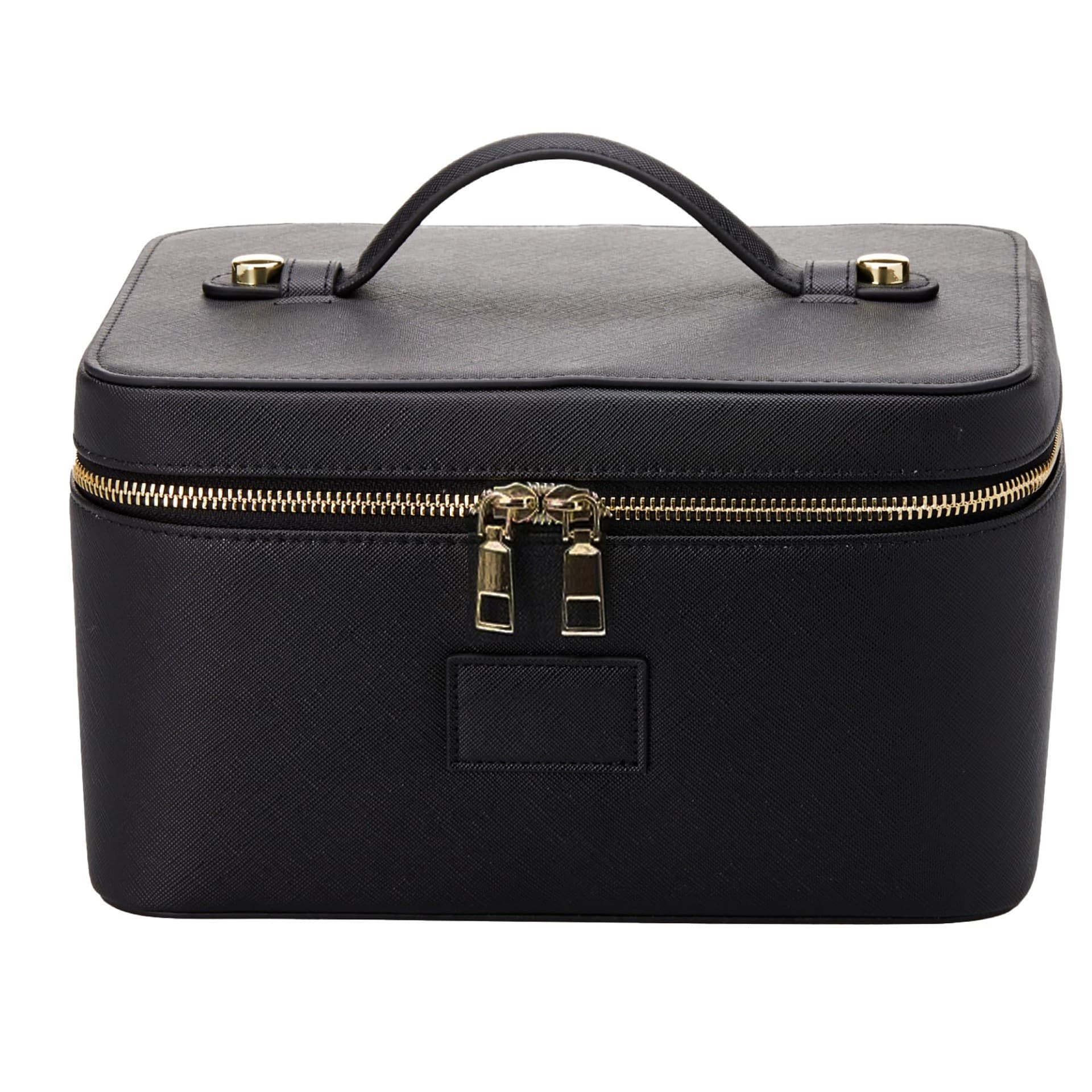 Amazon Cross-Border New Light Luxury High-End Large-Capacity Pu Leather Convenient Storage Partition Three-Dimensional Portable Square Shape