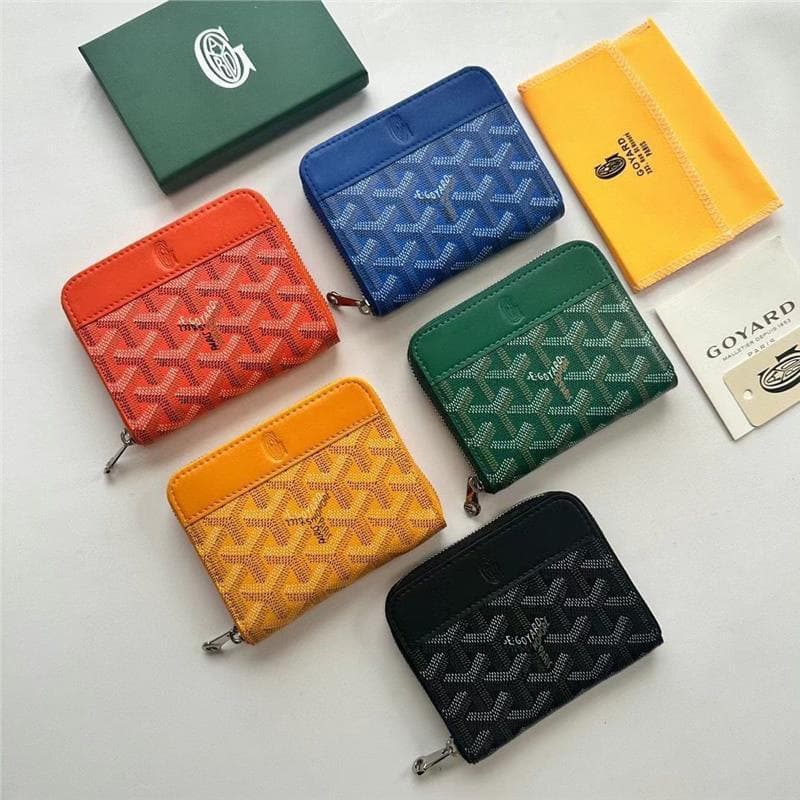 G Home Goya Gao Yade Dog Tooth Unisex Short Zipper Wallet Coin Purse Card Holder Card Bag