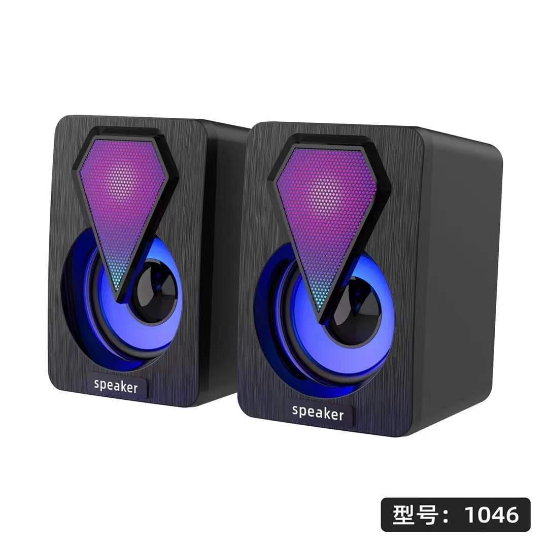 High-Quality Computer RGB Lighted Speaker, USB Multimedia Subwoofer Desktop Gaming Soundbar Wholesale
