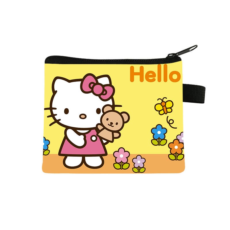 New Hellokitty Hello Kitty Kidsren's Coin Purse Girls Cute Mini Wallet Fabric Zipper Bag Hot