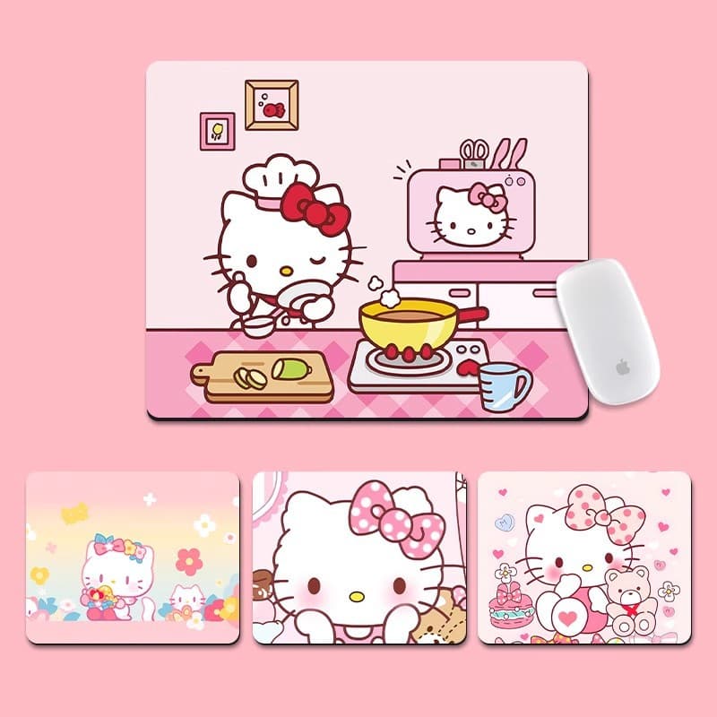 Hello Kitty Mouse Pad Small Size Cute Wrist Support Non-Slip Wear-Resistant Soft Pad Office Thickened Computer Desk Mat