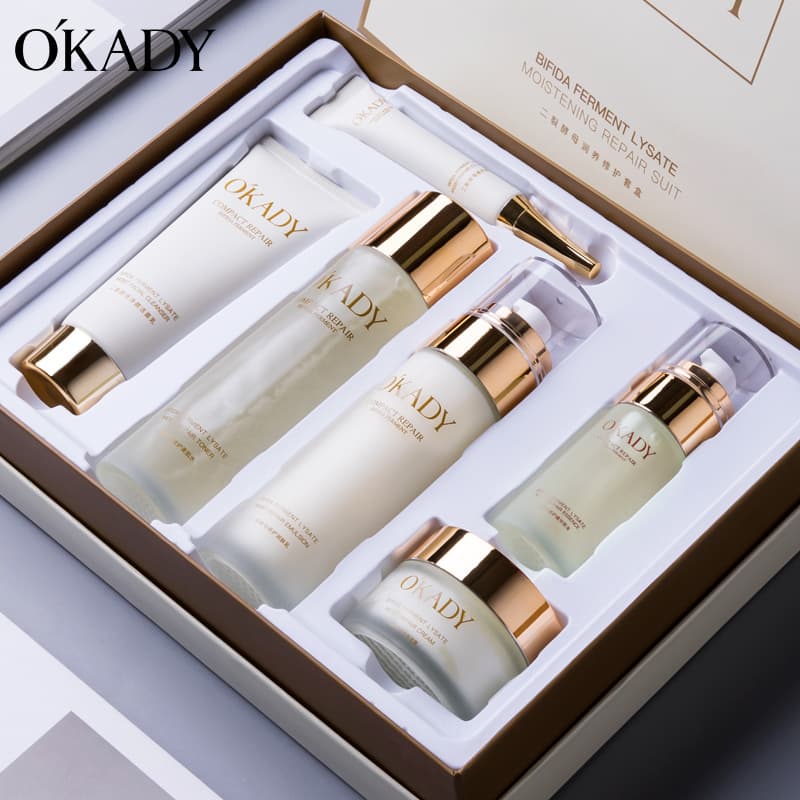 Bifida Ferment Lysate Skincare Set + Gift Bag Combination, Moisturizing and Hydrating Cosmetic Facial Care Set, Genuine Product