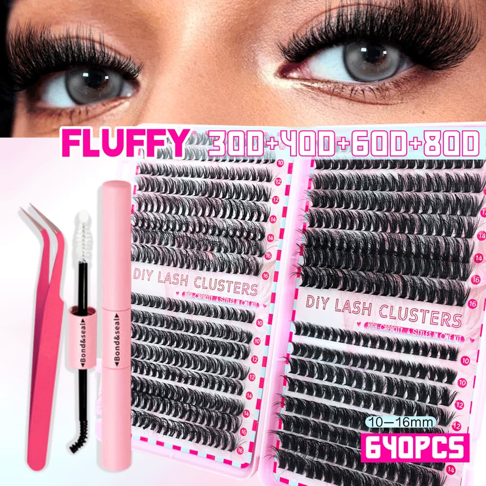 30P 40P 32 Row False Eyelash Glue 60P 80P Cluster Lashes Book European and American Eyelashes