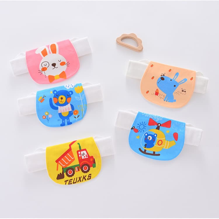 Baby cotton sweat-absorbing towel, kindergarten children's printed gauze back-padding towel, large size gauze sweat barrier towel, manufacturer wholesale