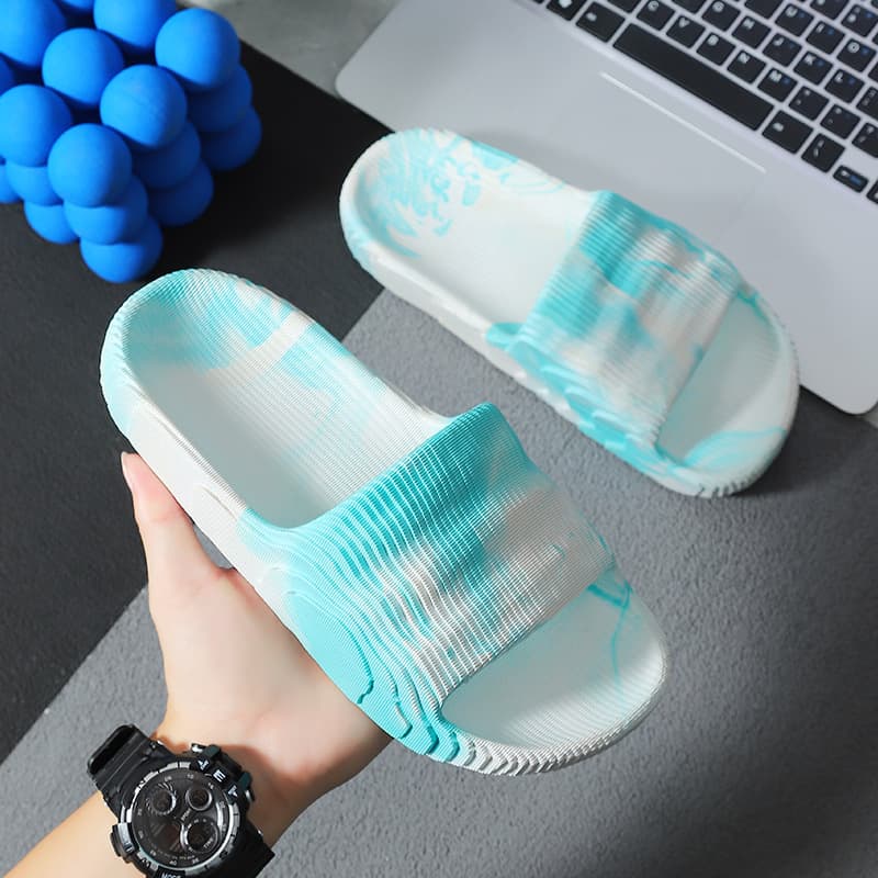 Soft Bottom Men's Outdoor Summer Fashion Trend Thick Heel Sandals Couple Slippers PVC Material Sport Style Footwear