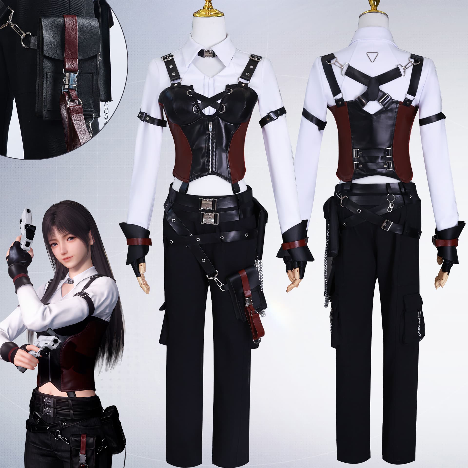 North Water Trade Love Deep Space Main Hunter Miss Cosplay Suit Polyester Street Style Sexy Doll Costume Game Theme Workwear