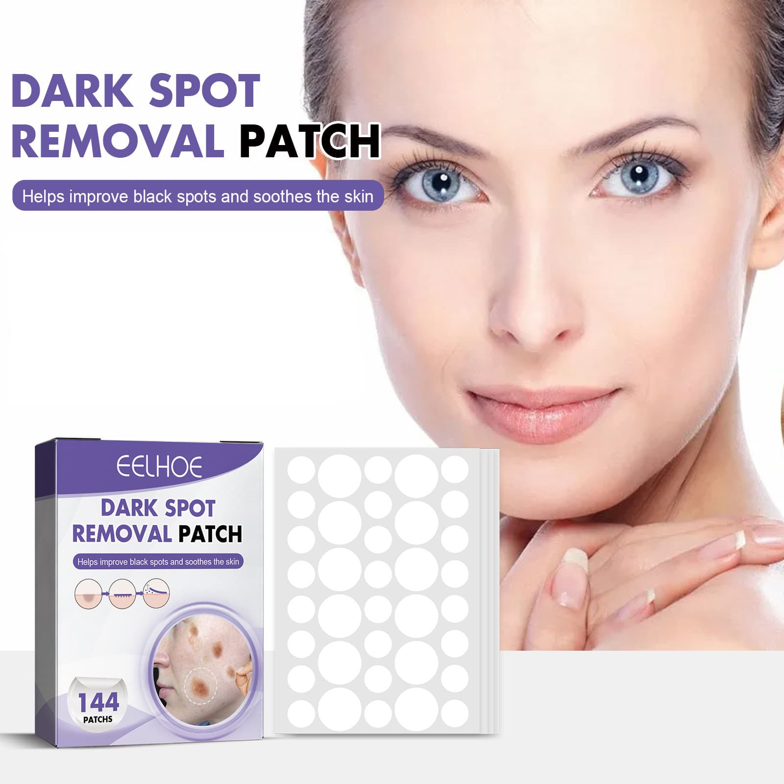 EELHOE Hydrocolloid Clearing Patch, Gentle Facial Spot Patch, Smooth and Clean Delicate Skin, Blemish Patch