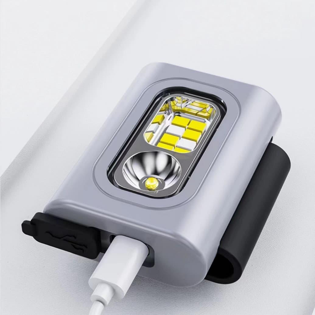 Magnetic LED silicone wearable light for outdoor night running/camping/fishing, compact portable climbing headlamp